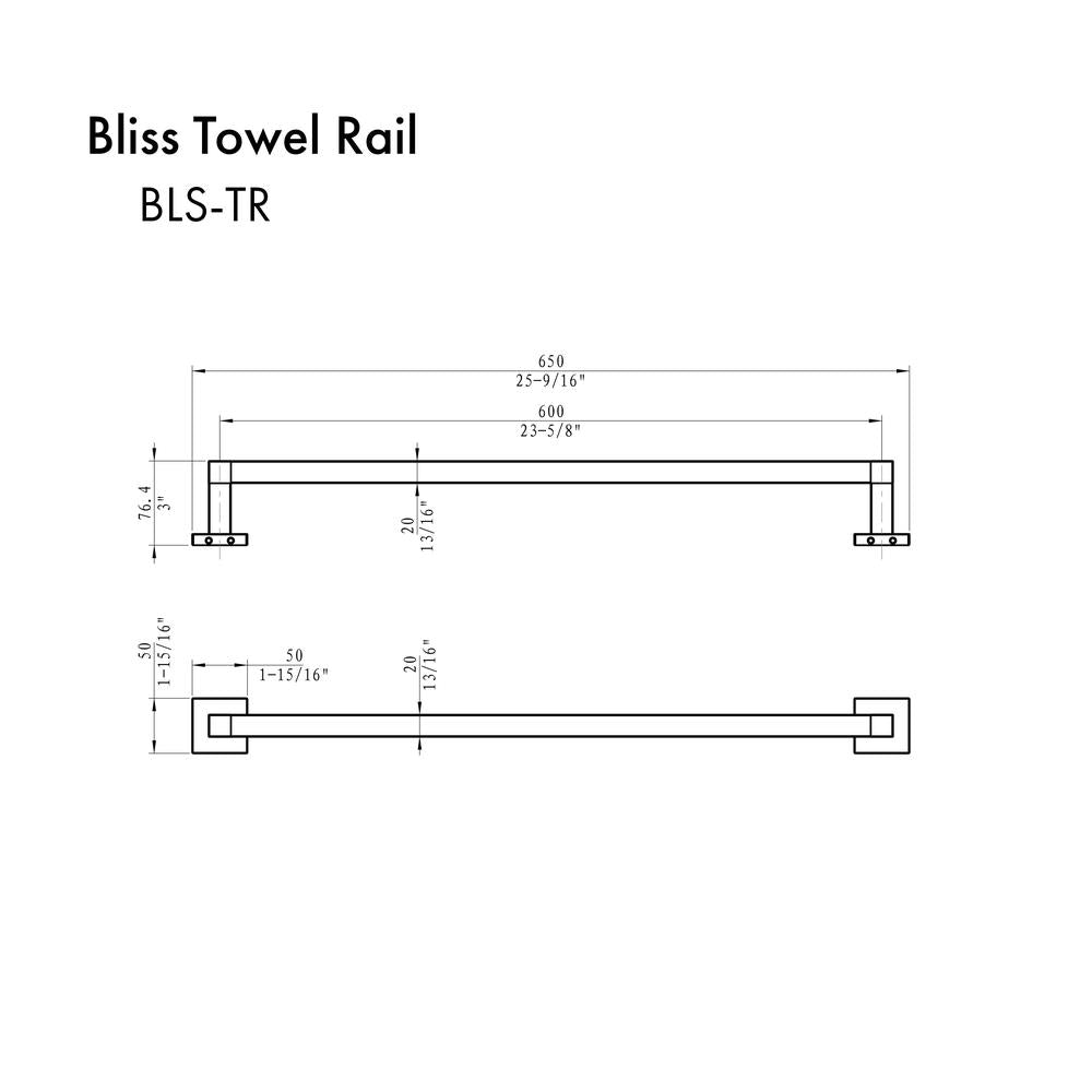 ZLINE Autograph Edition Bliss Towel Rail in Matte Black (BLS-TR-MB)