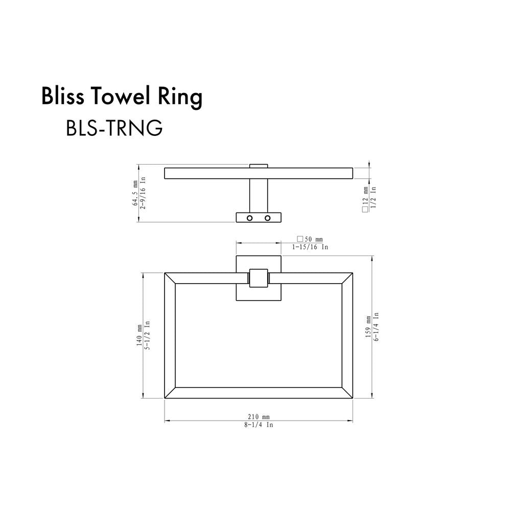 ZLINE Autograph Edition Bliss Towel Ring in Polished Gold (BLS-TRNG-PG)