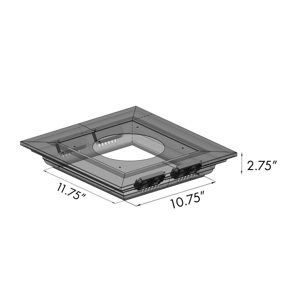 ZLINE 30 in. CrownSound™ Ducted Vent Island Mount Range Hood in Stainless Steel and Glass with Built-in Bluetooth Speakers (GL9iCRN-BT-30)