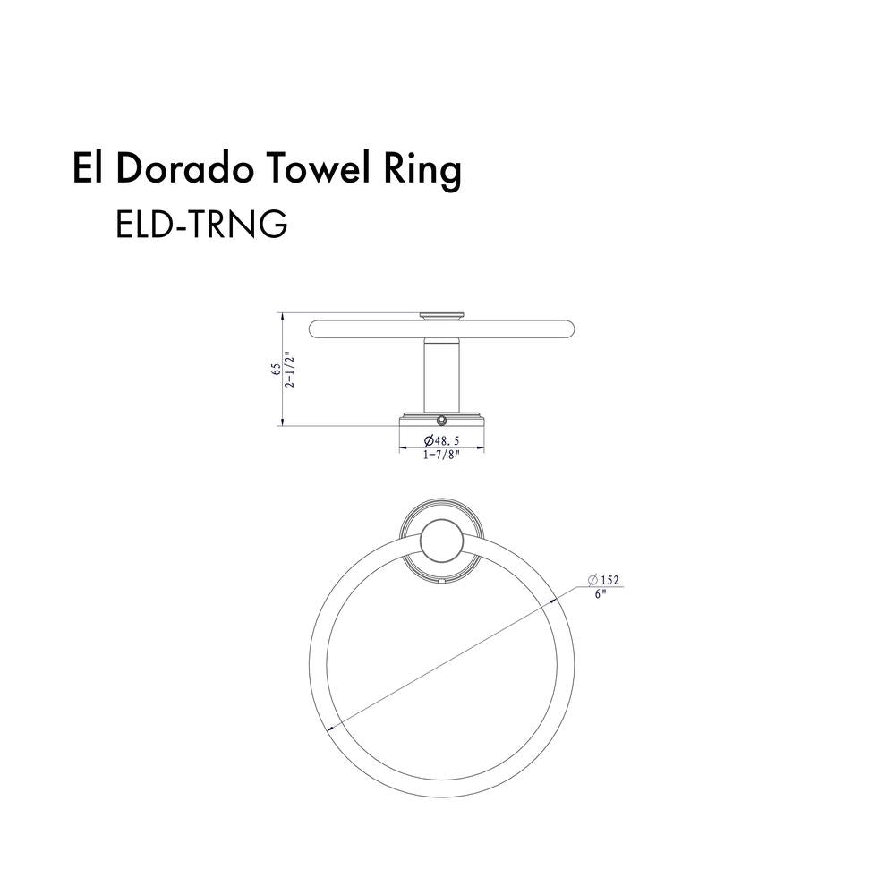 ZLINE El Dorado Towel Ring in Gun Metal (ELD-TRNG-GM)