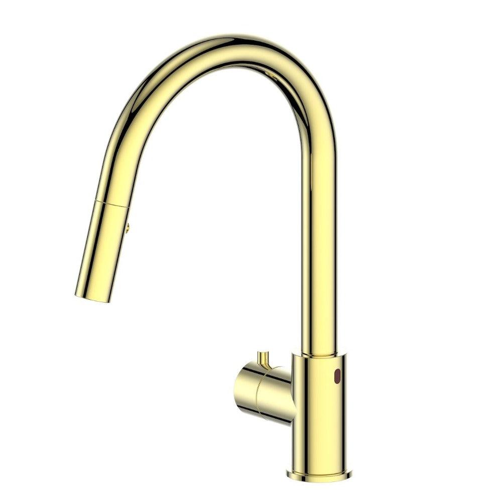 ZLINE Autograph Edition Gemini Touchless Kitchen Faucet in Polished Gold (GEM-KFS-PG)