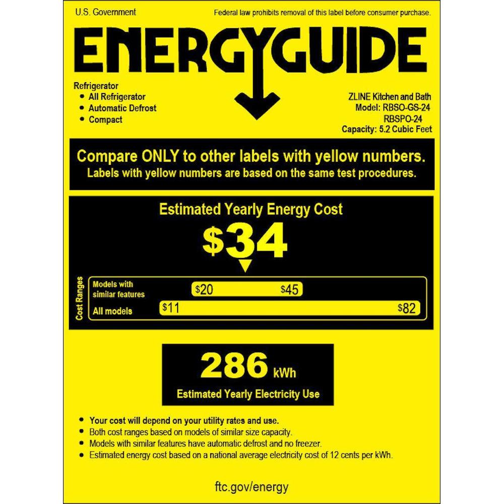 ZLINE Autograph Edition 24 in. Touchstone 151 Can Beverage Fridge With Stainless Steel Glass Door And Polished Gold Handle (RBSOZ-GS-24-G)