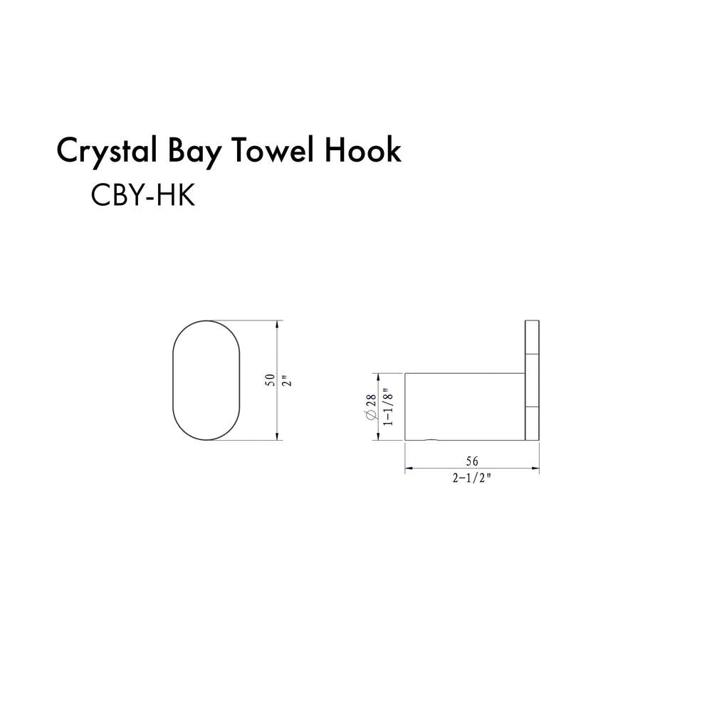 ZLINE Autograph Edition Crystal Bay Towel Hook in Champagne Bronze (CBY-HK-CB)