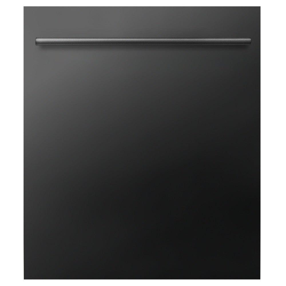 ZLINE 48 in. Kitchen Package with Black Stainless Steel Dual Fuel Range, Convertible Vent Range Hood and Dishwasher (3KP-RABRH48-DW)