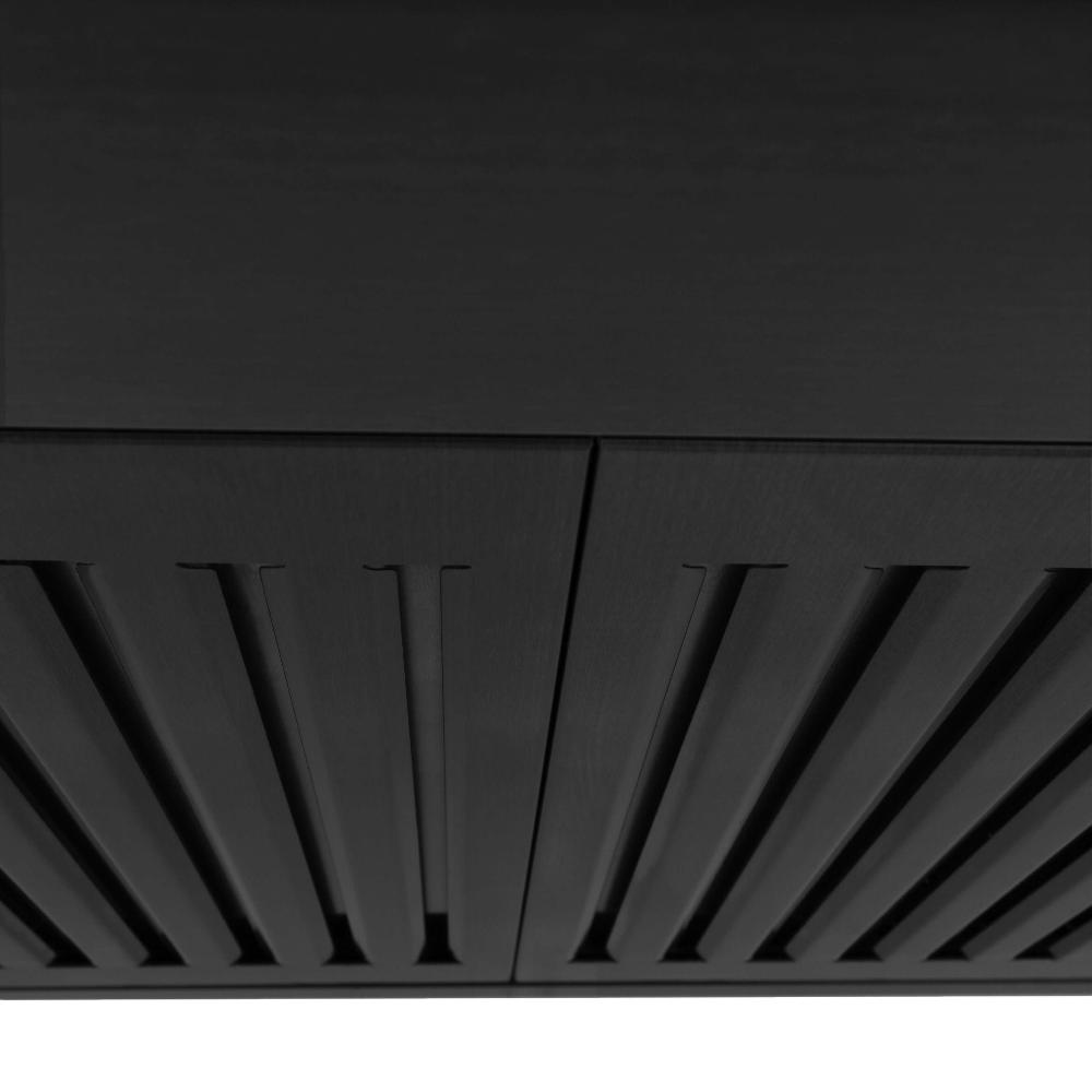 ZLINE Kitchen Package with 48 in. Black Stainless Steel Rangetop and 48 in. Convertible Range Hood (2KP-RTBRH48)