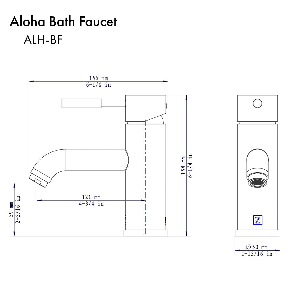 ZLINE Autograph Edition Aloha Single Handle Bath Faucet in Champagne Bronze (ALH-BF-CB)