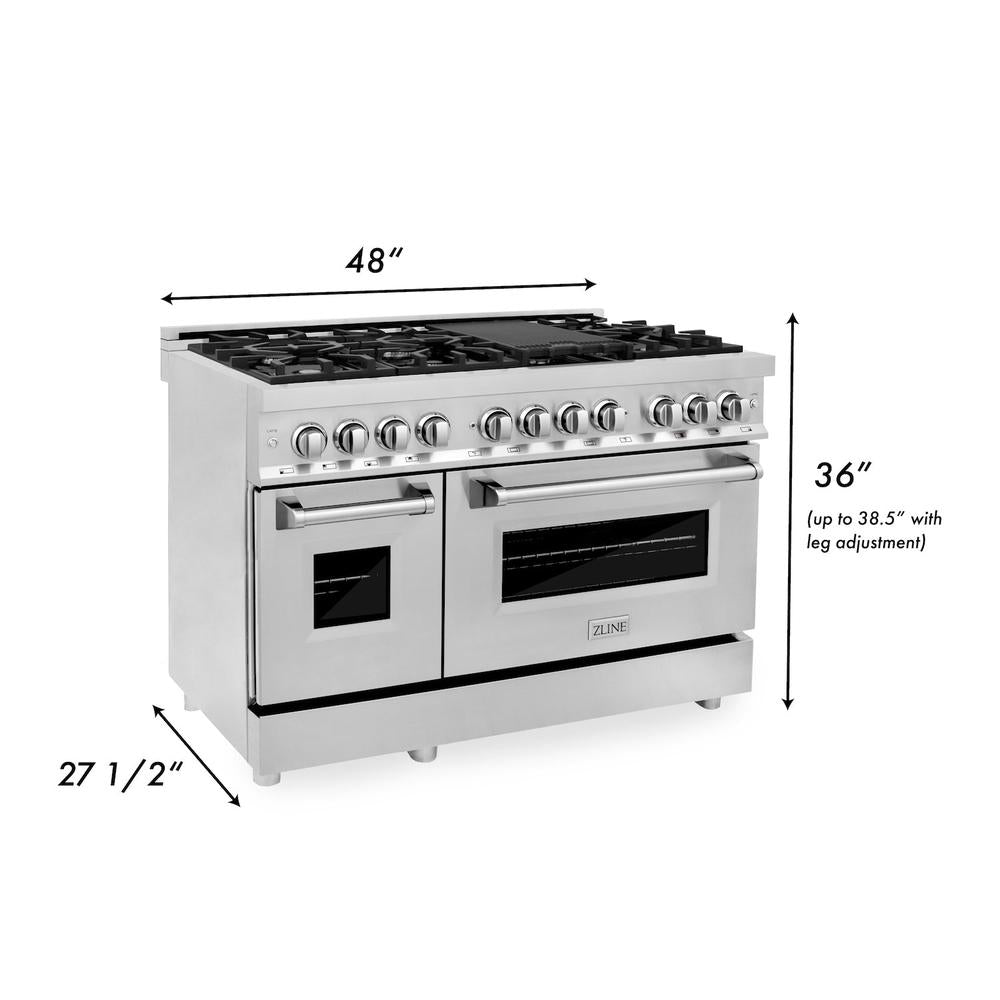 48 inch dual fuel range