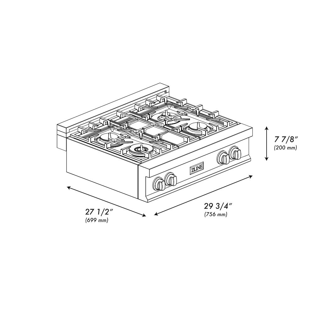 30 inch gas rangetop