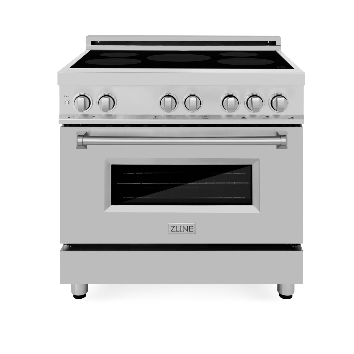 ZLINE 36 in. 4.6 cu. ft. Legacy Induction Range with 5 Element Cooktop and Electric Oven