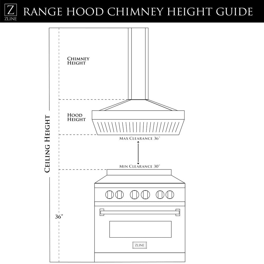 ZLINE 30 in. Convertible Vent Wall Mount Range Hood in Stainless Steel (KN6-30)