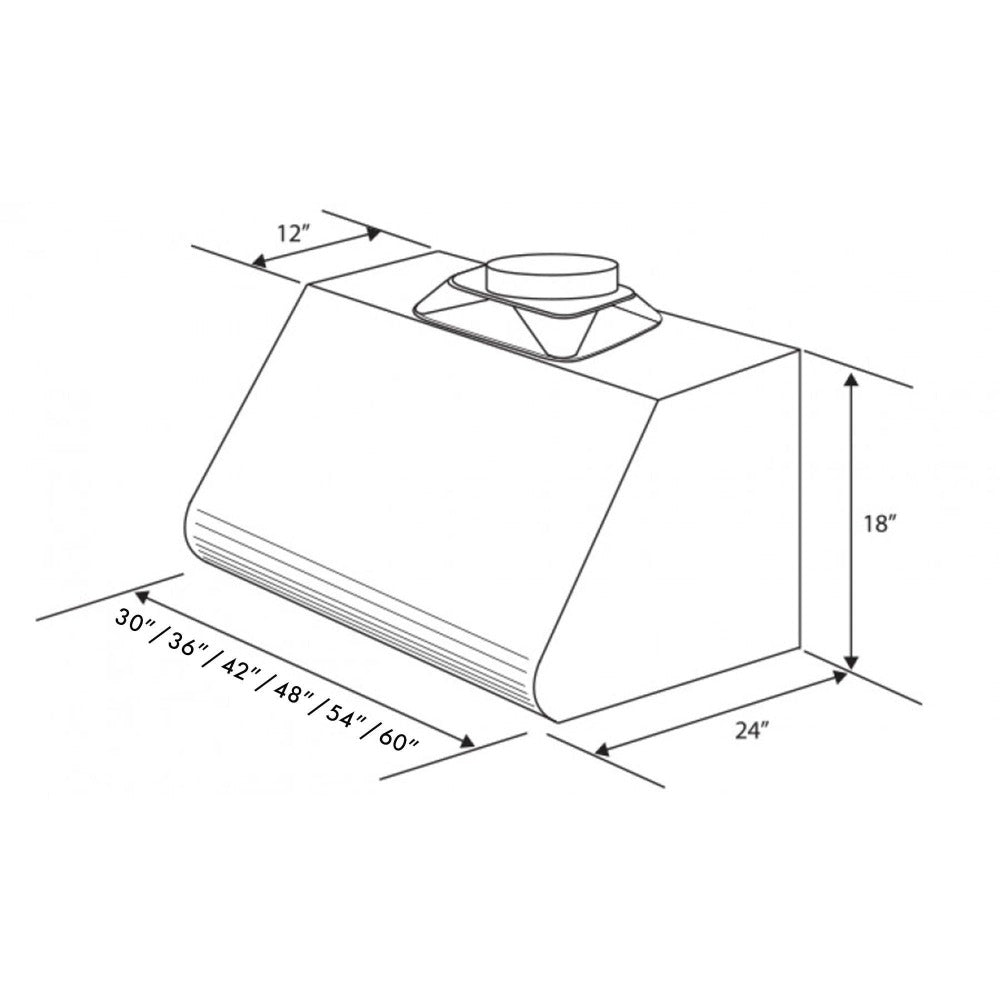 ZLINE 48 in. Convertible Vent Under Cabinet Range Hood in Stainless Steel (527-48)