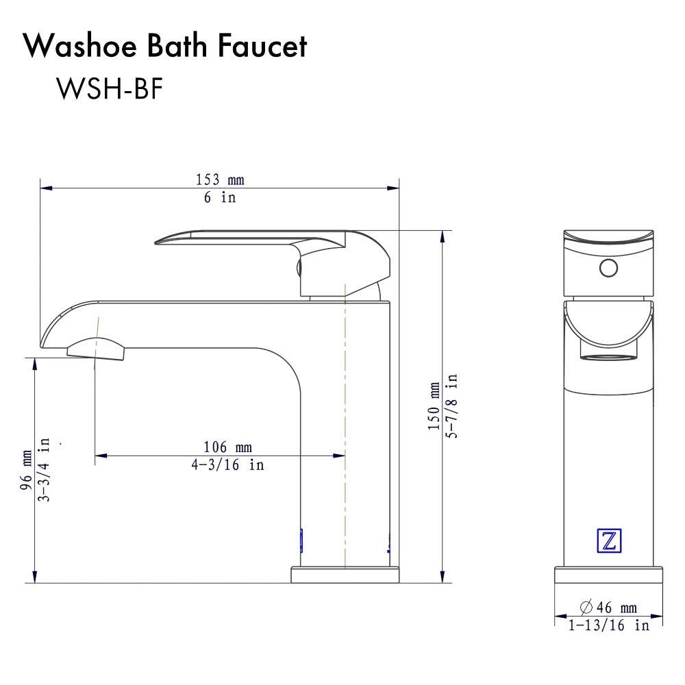 ZLINE Washoe Single Handle Bath Faucet in Chrome (WSH-BF-CH)