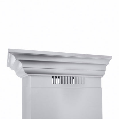 ZLINE 48 in. Professional Ducted Wall Mount Range Hood in Stainless Steel with Crown Molding (667CRN-48)