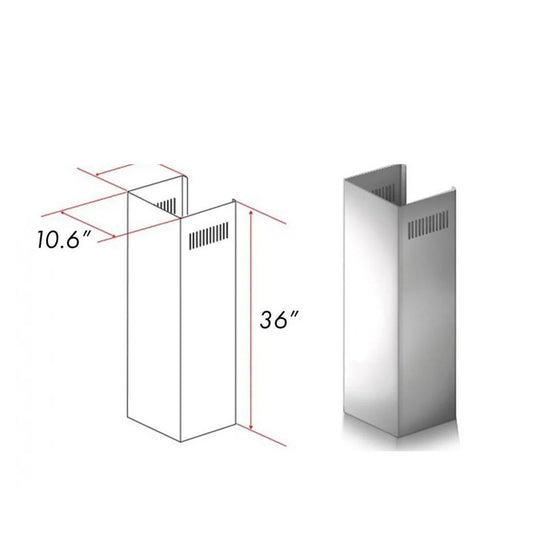 ZLINE 1-36 in. Chimney Extension for 9 ft. to 10 ft. Ceilings (1PCEXT-KF1/KF2)