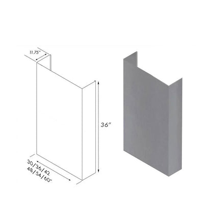 ZLINE 36 in. Chimney for 30 in. Under Cabinet Hoods (520/523/527-30-3FTEXT)