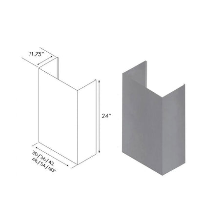 ZLINE 24 in. Chimney for 36 in. Under Cabinet Hoods (520/523/527-36-2FTEXT)