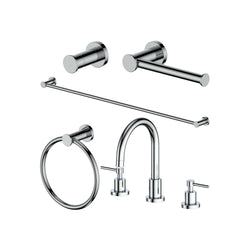 5-Piece Bathroom Faucet and Accessory Bundle (5BP-EMBYACCF-CH)