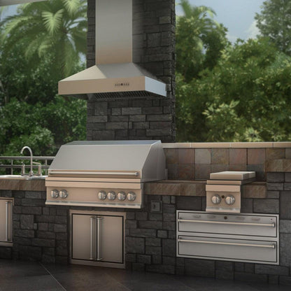 ZLINE 36 in. Ducted Wall Mount Range Hood in Outdoor Approved Stainless Steel (697-304-36)