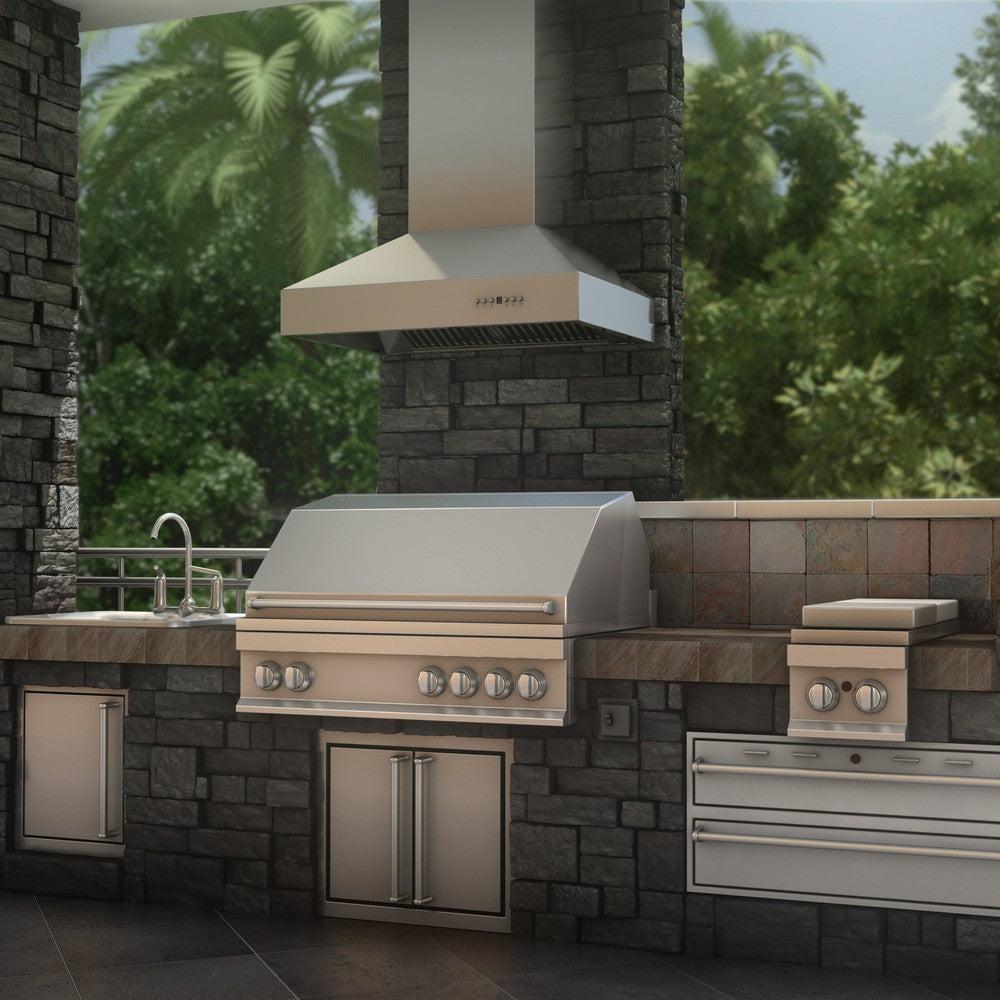 ZLINE 30 in. Convertible Outdoor Wall Mount Range Hood in Outdoor Approved Stainless Steel (667-304-30)