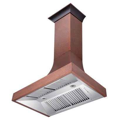 ZLINE 30 in. Designer Series Hand-Hammered Copper Finish Ducted Wall Range Hood (8632H-30)