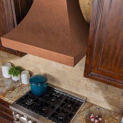 ZLINE 48 in. Designer Series Hand-Hammered Copper Finish Ducted Wall Mount Range Hood (8632H-48)