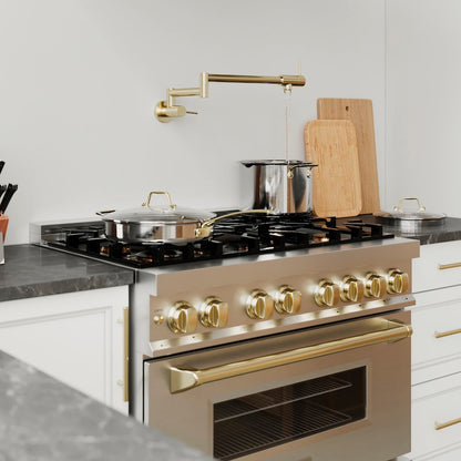 ZLINE Autograph Edition Gemini Pot Filler in Polished Gold (GEM-FPF-PG)