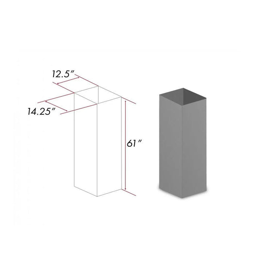 ZLINE 61" Wooden Chimney Extension for Ceilings up to 12.5 ft. (KBiUU-E)
