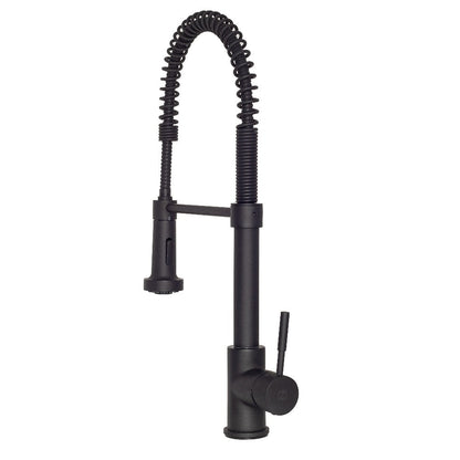 ZLINE Autograph Edition Apollo Pull Down Spring Single Handle Kitchen Faucet in Matte Black (APL-KF-MB)