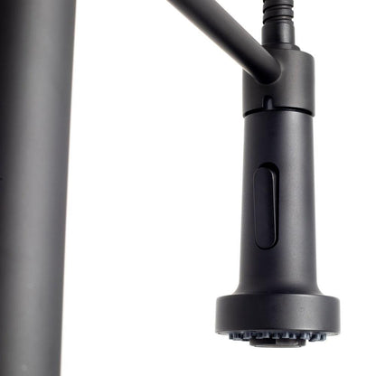 ZLINE Autograph Edition Apollo Pull Down Spring Single Handle Kitchen Faucet in Matte Black (APL-KF-MB)