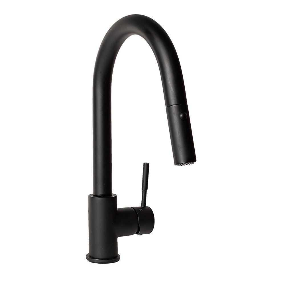 ZLINE Autograph Edition Arthur Pull Down Single Handle Kitchen Faucet in Matte Black (ATH-KF-MB)