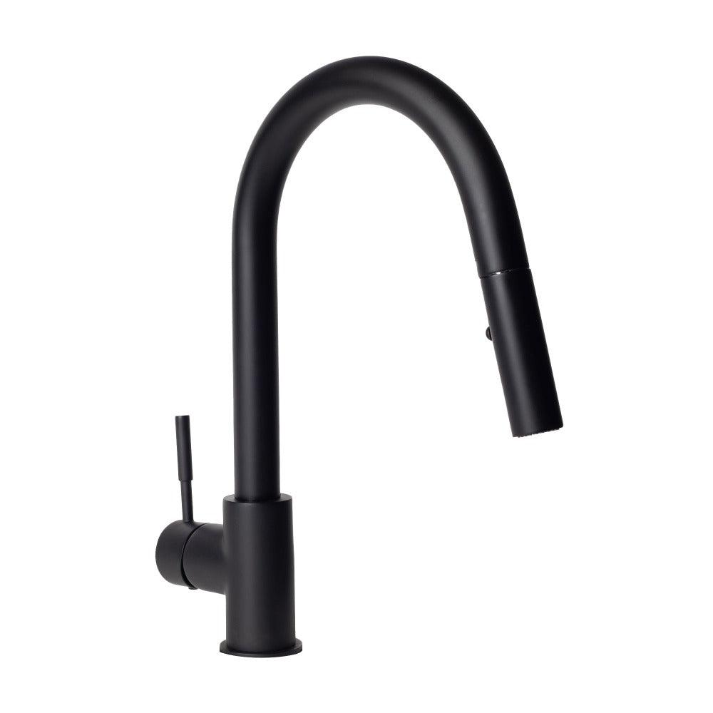 ZLINE Autograph Edition Arthur Pull Down Single Handle Kitchen Faucet in Matte Black (ATH-KF-MB)