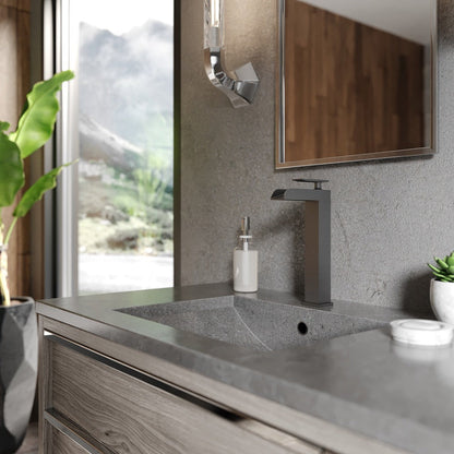 ZLINE Eagle Falls Waterfall Vessel Sink Single Handle Bath Faucet in Gun Metal (EAG-BF-GM)