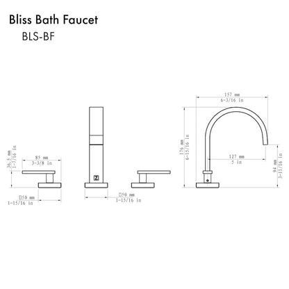 ZLINE Autograph Edition Bliss Bath Faucet in Polished Gold (BLS-BF-PG)