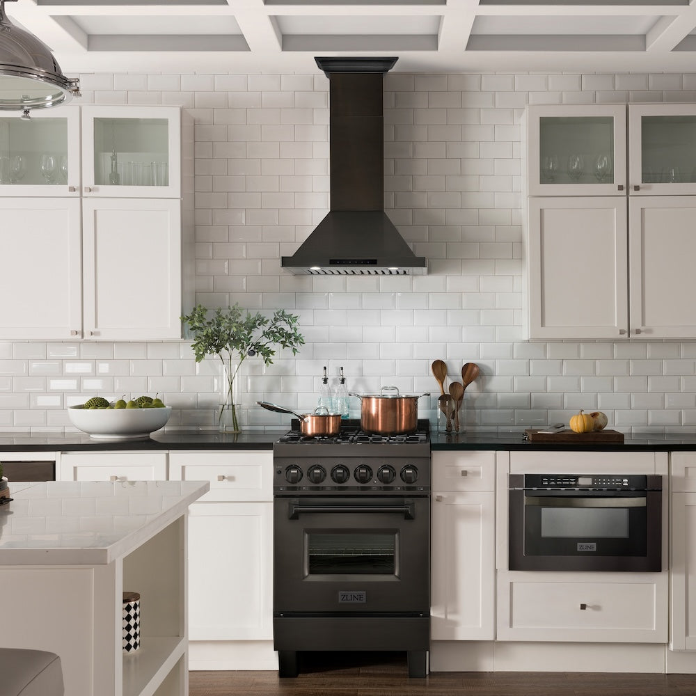 ZLINE 24 in. Convertible Vent Wall Mount Range Hood in Black Stainless Steel (BSKBN-24)