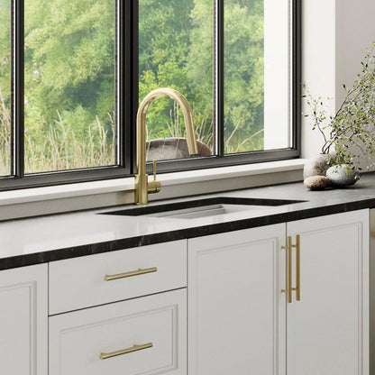 ZLINE Autograph Edition Gemini Pull Down Single Handle Kitchen Faucet in Champagne Bronze (GEM-KF-CB)