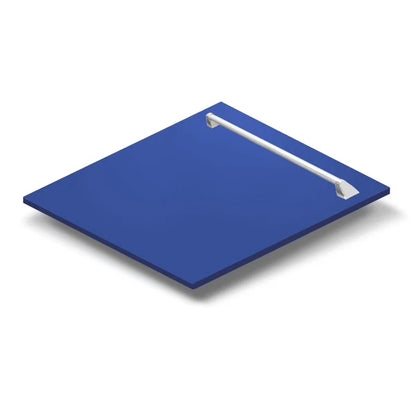 ZLINE 24" Tallac Dishwasher Panel in Blue Matte with Traditional Handle (DPV-BM-24)