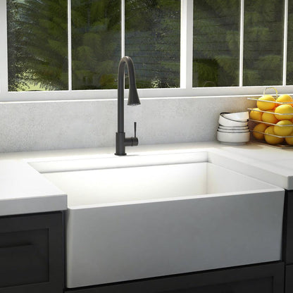 ZLINE Autograph Edition Edison Pull Down Single Handle Kitchen Faucet in Matte Black (EDS-KF-MB)