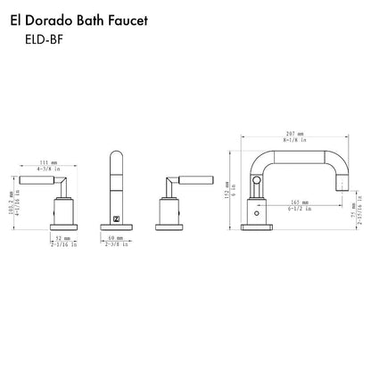 ZLINE Autograph Edition El Dorado Widespread Bath Faucet in Polished Gold (ELD-BF-PG)