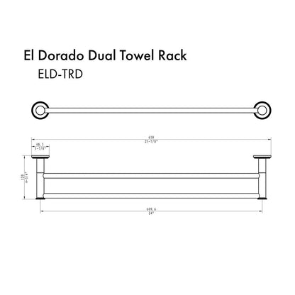 ZLINE El Dorado Double Towel Rail in Chrome (ELD-TRD-CH)