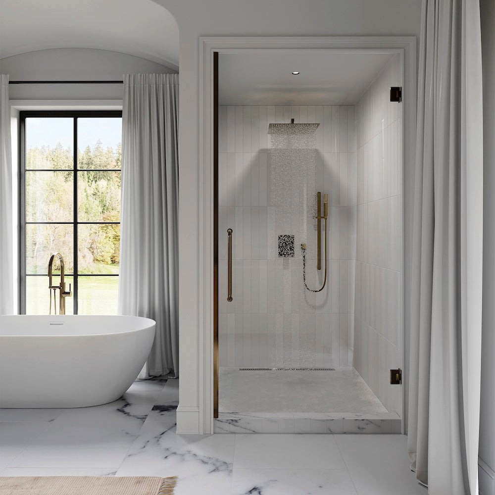 ZLINE Autograph Edition Emerald Bay Bath Tub Filler with Hand Shower in Polished Gold (EMBY-BTF-PG)