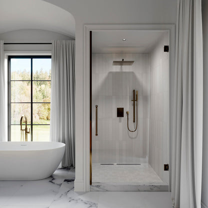 ZLINE Autograph Edition Crystal Bay Thermostatic Shower System in Champagne Bronze (CBY-SHS-T2-CB)