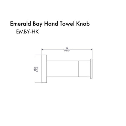 ZLINE Emerald Bay Towel Hook in Brushed Nickel (EMBY-HK-BN)
