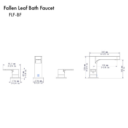 ZLINE Fallen Leaf Widespread Bath Faucet in Chrome (FLF-BF-CH)