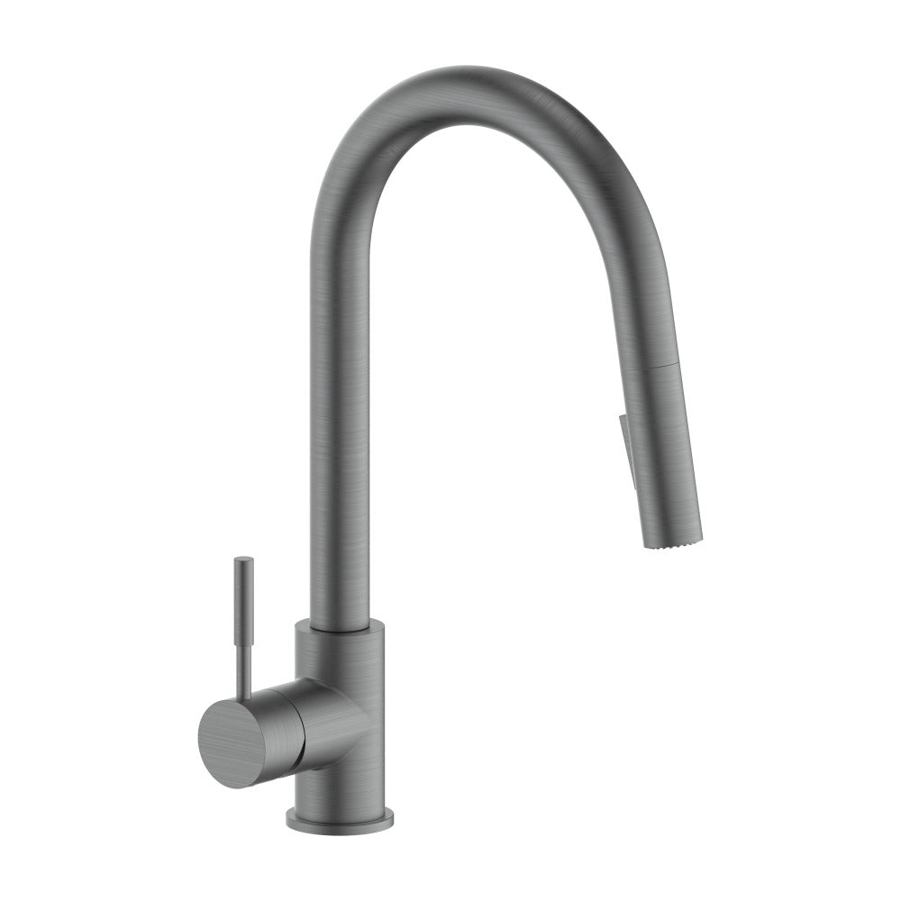 ZLINE Gemini Pull Down Single Handle Kitchen Faucet in Gun Metal (GEM-KF-GM)