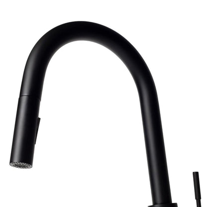ZLINE Autograph Edition Gemini Pull Down Single Handle Kitchen Faucet in Matte Black (GEM-KF-MB)