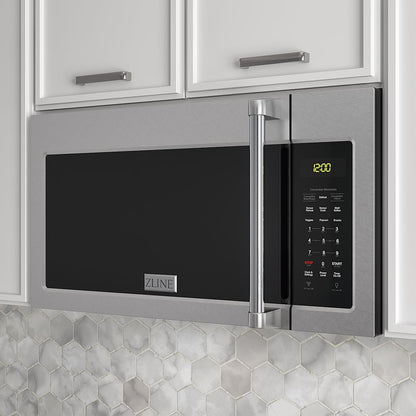 ZLINE 30 in. 1.5 cu. ft. Over-The-Range Convection Microwave Oven in Satin Stainless Steel with Traditional Handle and Sensor Cooking (MWO-OTR-H-30-SS)