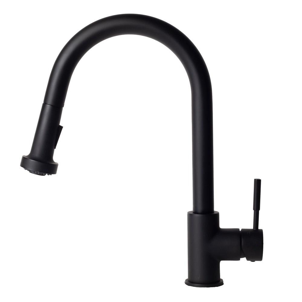 ZLINE Autograph Edition Monet Pull Down Single Handle Kitchen Faucet in Matte Black (MON-KF-MB)