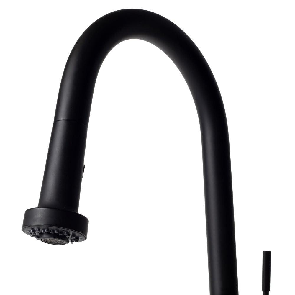 ZLINE Autograph Edition Monet Pull Down Single Handle Kitchen Faucet in Matte Black (MON-KF-MB)