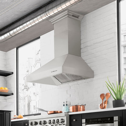 ZLINE 36 in. Professional Ducted Wall Mount Range Hood in Stainless Steel (697-36)
