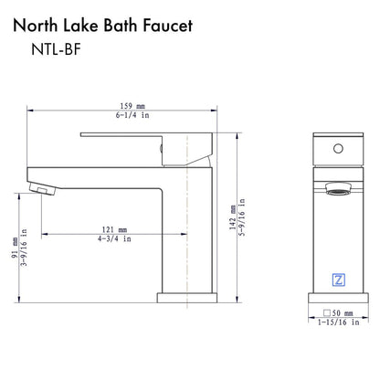 ZLINE North Lake Single Handle Bath Faucet in Chrome (NTL-BF-CH)